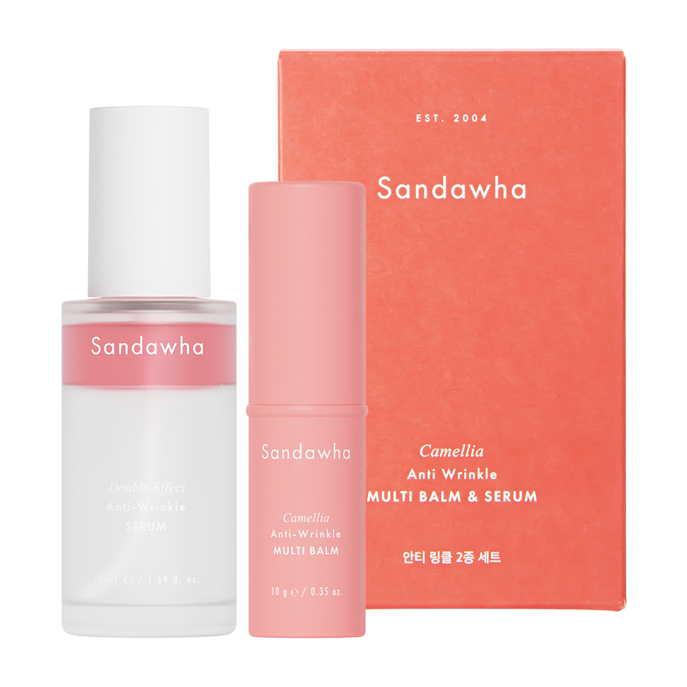 Sandawha Double Effect Anti-Wrinkle Serum & Camellia Anti-Wrinkle Multi Balm SET